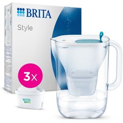 Carafe filtrante BRITA - Style Bleu - Capacité 2,4L dont 1,4L d eau fi