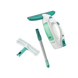 Leifheit 51003 Dry & Clean Fensterstaubsauger-Kit mit Griff und Scheib