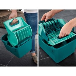 Set lave sol avec seau essoreur Leifheit Profi Compact 55092, balais a