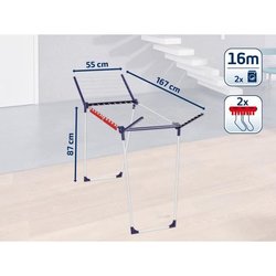 Étendoir a linge Leifheit Pegasus 160 Solid Slim 81620, séchoir a ling