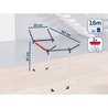 Étendoir a linge Leifheit Pegasus 160 Solid Slim 81620, séchoir a ling