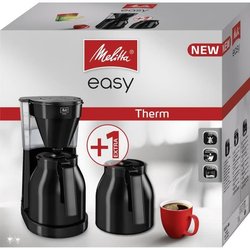 MELITTA Easy Therm II - Cafetera con filtro 1L - 1050 W + 2da jarra - 