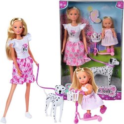 Steffi Love Dalmatian doll + Evi Love - 2 dolls 29 and 12 cm - 2 Dalma