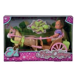 Caleche et cheval pour poupée STEFFI LOVE Evi - SILVERTORN - 12cm - Ac