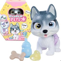 Smoby - Pamper Petz - Husky para adoptar - 4 accesorios - Articulado -