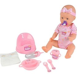 NEUGEBORENES BABY Pink Poupon 43cm Drinks Pee