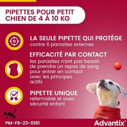 Pipette antiparassitarie ADVANTIX 6 - Per cani di piccola taglia da 4 