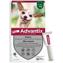 ADVANTIX 6 Antiparasitenpipetten - Für sehr kleine Hunde von 1,5 bis 4
