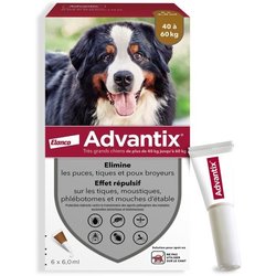 Pipetas antiparasitarias ADVANTIX 6 - Para perros muy grandes de 40 a 