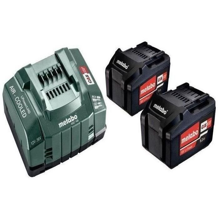 METABO Energy Pack - 2 x 5,2 Ah + Ladegerät AU 30-36