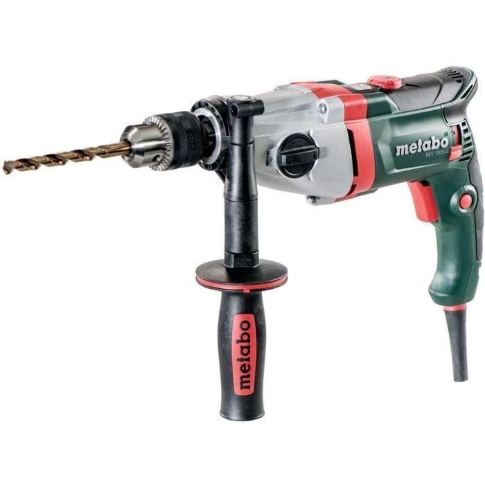 Drill - METABO - BEV 1300-2 - Keyed chuck - Additional handle - Concre