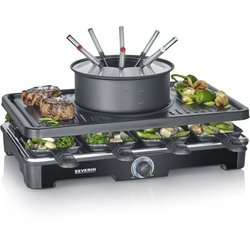 Combo Raclette-Fondue - SEVERIN - RG2347 - 8 persone - Caquelon con 8 