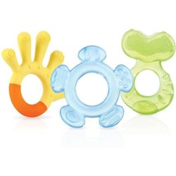 Lot de 3 anneaux de dentition - NUBY - Sans BPA - Des 3 mois