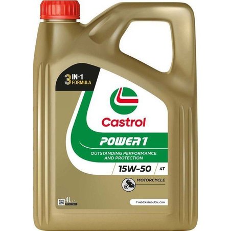 Engine oil - CASTROL - Power1 4T 15W-50 - 4L
