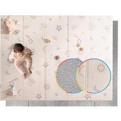 Wendbare Spielmatte - NUBY - 200 x 150 x 1 cm - Regenbogen