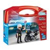 PLAYMOBIL - Police Biker Suitcase - Boy - 13 pieces - From 4 years old