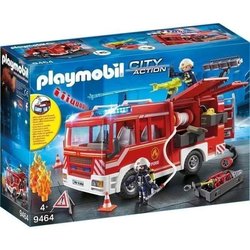 PLAYMOBIL 9464 Fourgon d intervention des pompiers jaune avec canon a 
