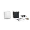 Maceta LECHUZA Cube Premium 40 - juego completo, blanco brillante