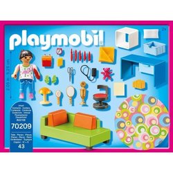 PLAYMOBIL 70209 Chambre d enfant avec canapé-lit, Maison Traditionnell