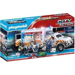 PLAYMOBIL - 70936 - Krankenwagen mit Rettern und Verletzten