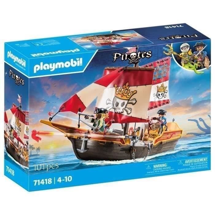 PLAYMOBIL 71318 Pirate Rowboat - Pirates - With two characters, two ca