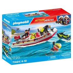 PLAYMOBIL 71464 Brandweerboot en waterscooter - Action Hereos - Brandw