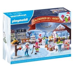 PLAYMOBIL 71472 Calendrier de l Avent Marché de Noël, 24 surprises, 84
