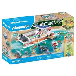 PLAYMOBIL 71623 Bateau de surveillance des récifs coralliens, 67 piece