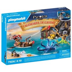 PLAYMOBIL 71636 Pirate Advent Calendar, 24 surprises, 98 pieces, Ages 