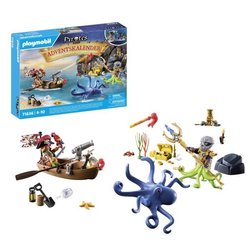 PLAYMOBIL 71636 Calendrier l Avent Pirate, 24 surprises, 98 pieces, De