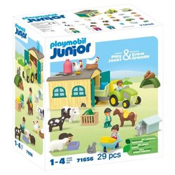 PLAYMOBIL Junior 71656 Farm tractor and animals, characters, For baby 
