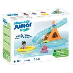 PLAYMOBIL Junior 71687 Island with water slideIncludes two figures, a 