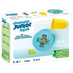 PLAYMOBIL Junior 71688 Rueda acuática con bebé tiburón Incluye persona
