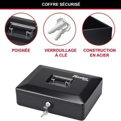 MASTER LOCK Caja de monedas 8 compartimentos