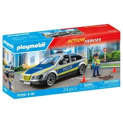 PLAYMOBIL 71729 Coche de policía con sirena y luz intermitente