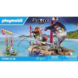 PLAYMOBIL 71794 Pirate with floating raft and treasure