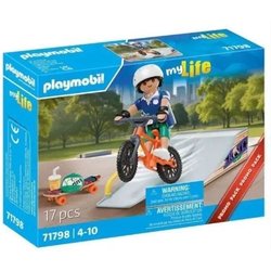 PLAYMOBIL 71798 Snowboarder with Slide Ramp