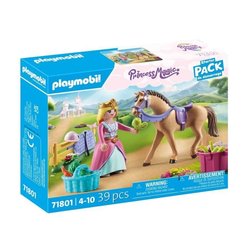 PLAYMOBIL 71801 Princesse cavaliere, cheval et matériel équestre, Prin