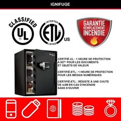 MASTER LOCK Feuerfester und wasserfester Safe (Touch-Code + Alarm) 56,