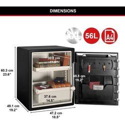 MASTER LOCK Feuerfester und wasserfester Safe (Touch-Code + Alarm) 56,