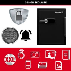 MASTER LOCK Feuerfester und wasserfester Safe (Touch-Code + Alarm) 56,