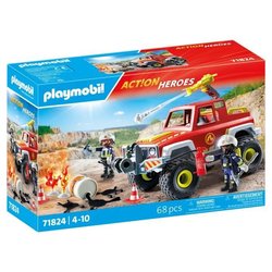 PLAYMOBIL 71824 Feuerwehrauto mit brennendem Kanister
