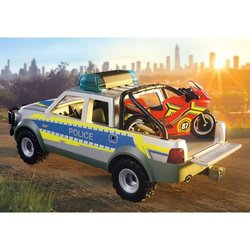 Playmobil 71875 Pickup della polizia, motocicletta e 2 personaggi, pol