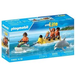 Playmobil 71905 Moto d acqua, Banana Boat e 4 personaggi, My Life Beac