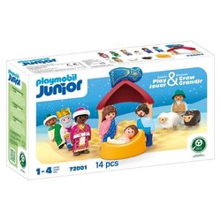 Playmobil Junior 72001 La creche de Noel, Playmobil Junior, 14 pieces,