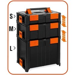 Profikoffer - TOOD - Nestbar - ABS - 46x34x36 cm