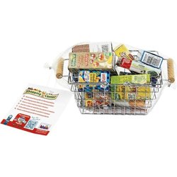 Grocery store toy - KLEIN - Metal shopping basket filled with boxes - 