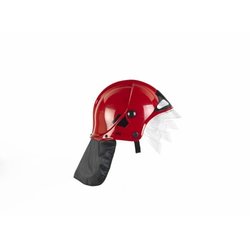 Casco de bombero F1 rojo - KLEIN - Licencia MSA GALLET - Visera retrác