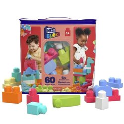 MEGABLOKS First Builders - Bolso rosa mediano - 60 bloques