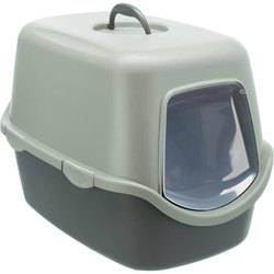 TRIXIE Caja de arena Vico - Tapa - Reciclado - 40 × 40 × 56 cm - Antra
